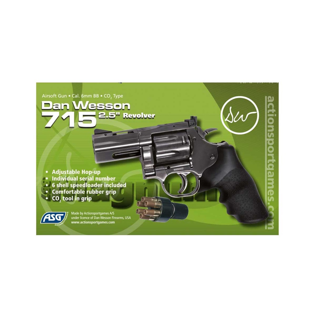 REVOLVER ASG DAN WESSON 715 2.5 CO2 NEGRO