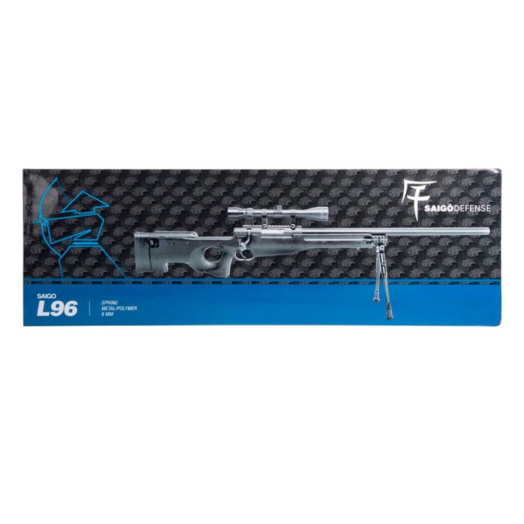 FUSIL SAIGO DEFENSE L96 C/MIRA C/GATILLERA METALICA NEGRO