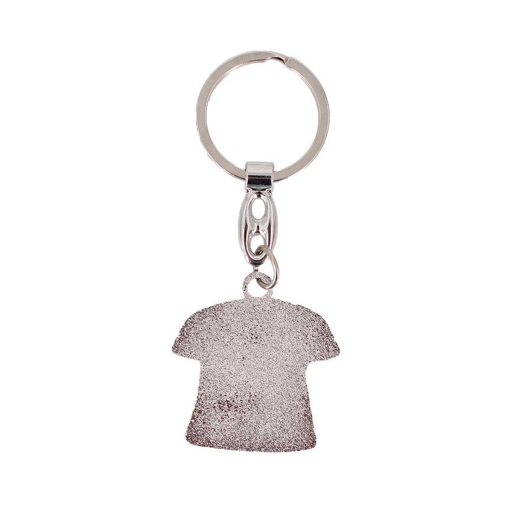 LLAVERO BORGOÑA CAMISETA BLANCO-ROJO
