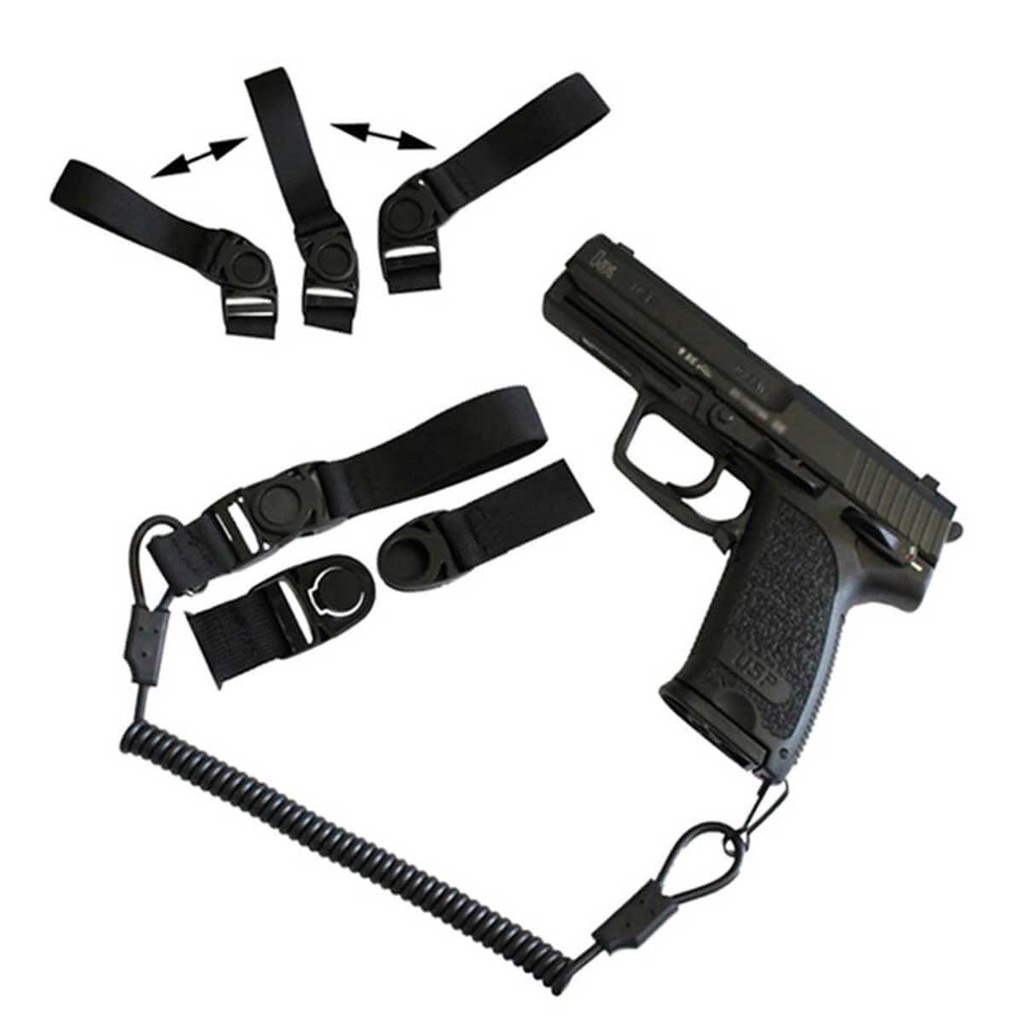 CORDON PISTOLA SEGURIDAD AMOMAX NEGRO