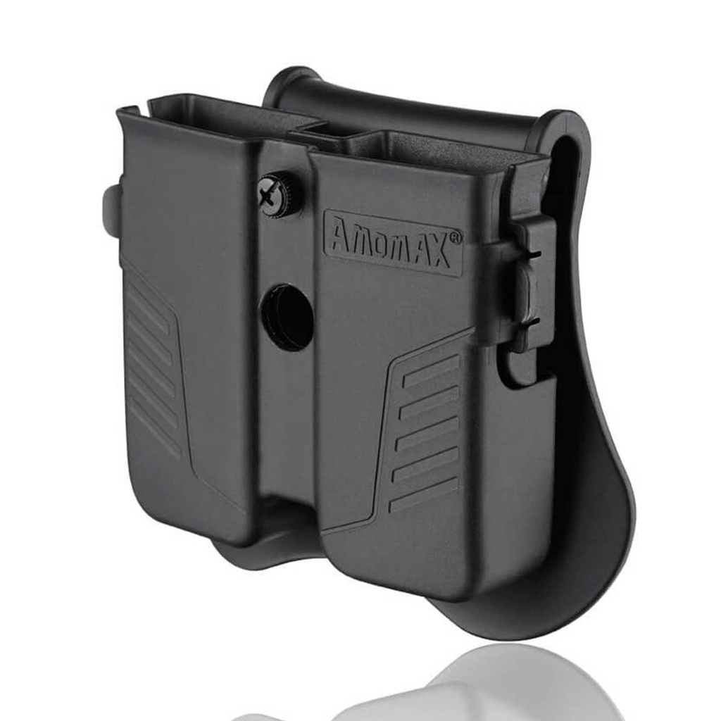 FUNDA CARGADOR PISTOLA RIGIDA AMOMAX UNIVERSAL AM-MPU NEGRA