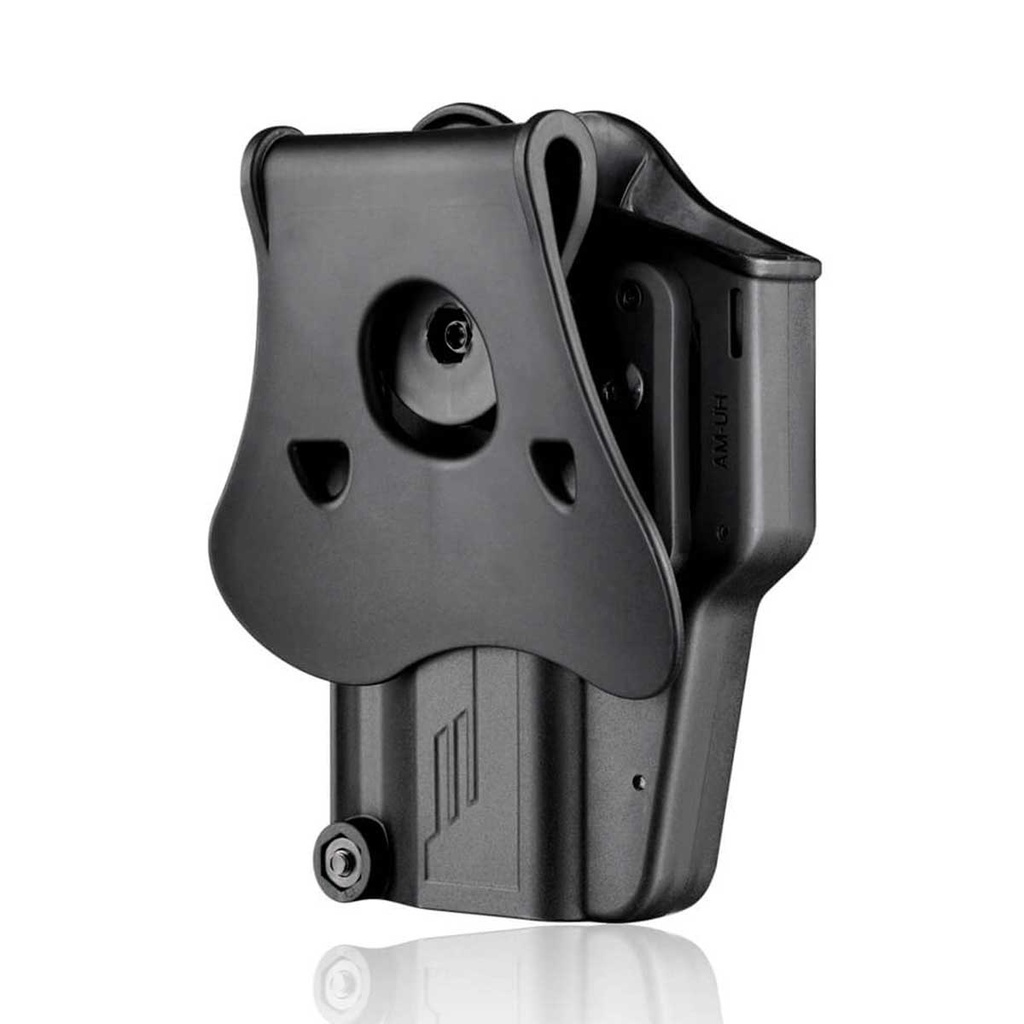 FUNDA PISTOLA RIGIDA AMOMAX  UNIVERSAL AM-UH NEGRA