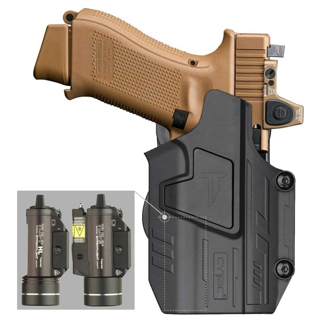 FUNDA PISTOLA RIGIDA CYTAC UNIVERSAL MEGA-FIT NEGRA