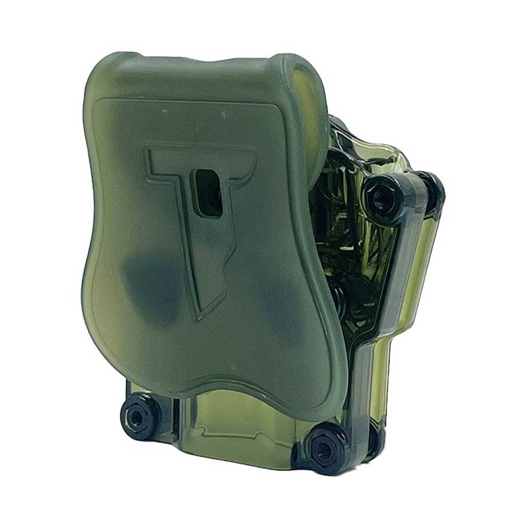 FUNDA PISTOLA RIGIDA CYTAC UNIVERSAL TRANSPARENTE VERDE