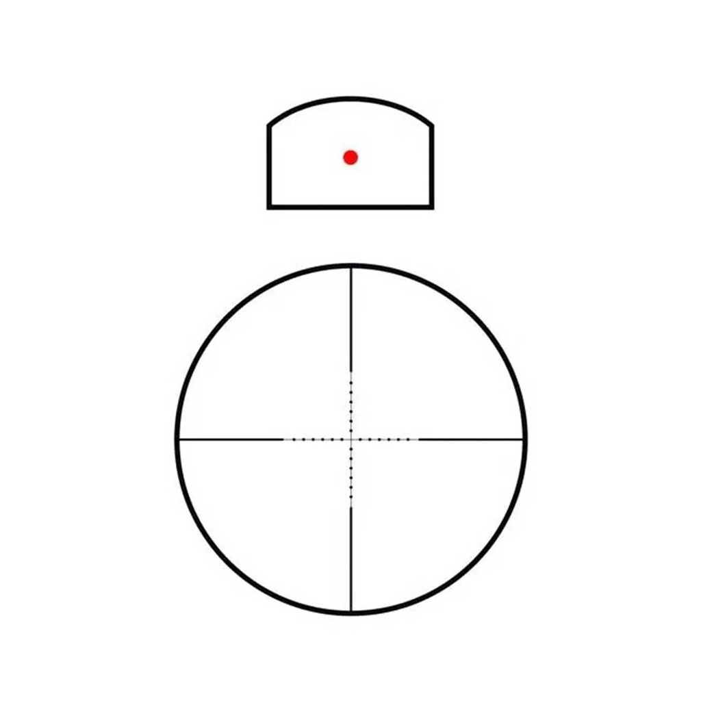 VISOR RHINO THETA OPTICS 4X32 C/MICRO RED DOT NEGRO