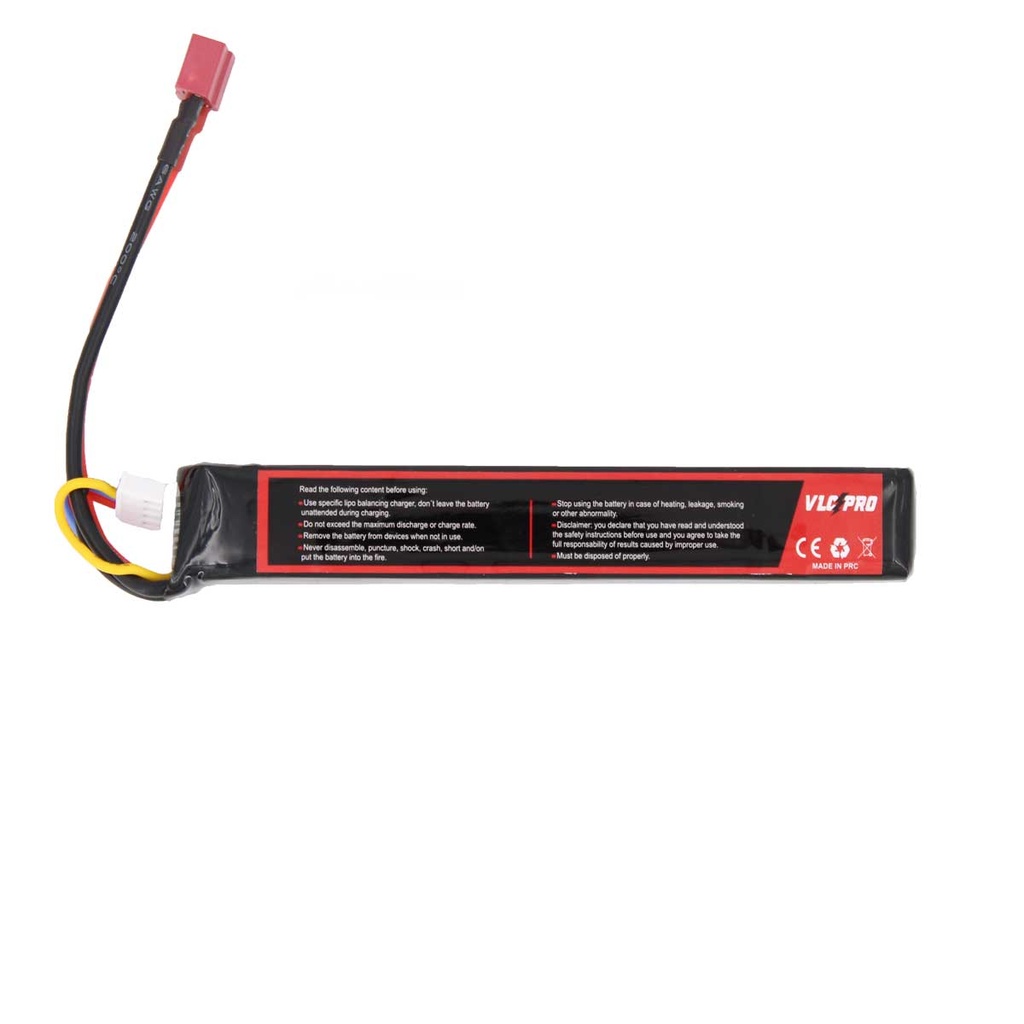 BATERIA VLC PRO LIPO 11.1V 1300MAH 25C/50C 1STICK T-DEAN NEGRA