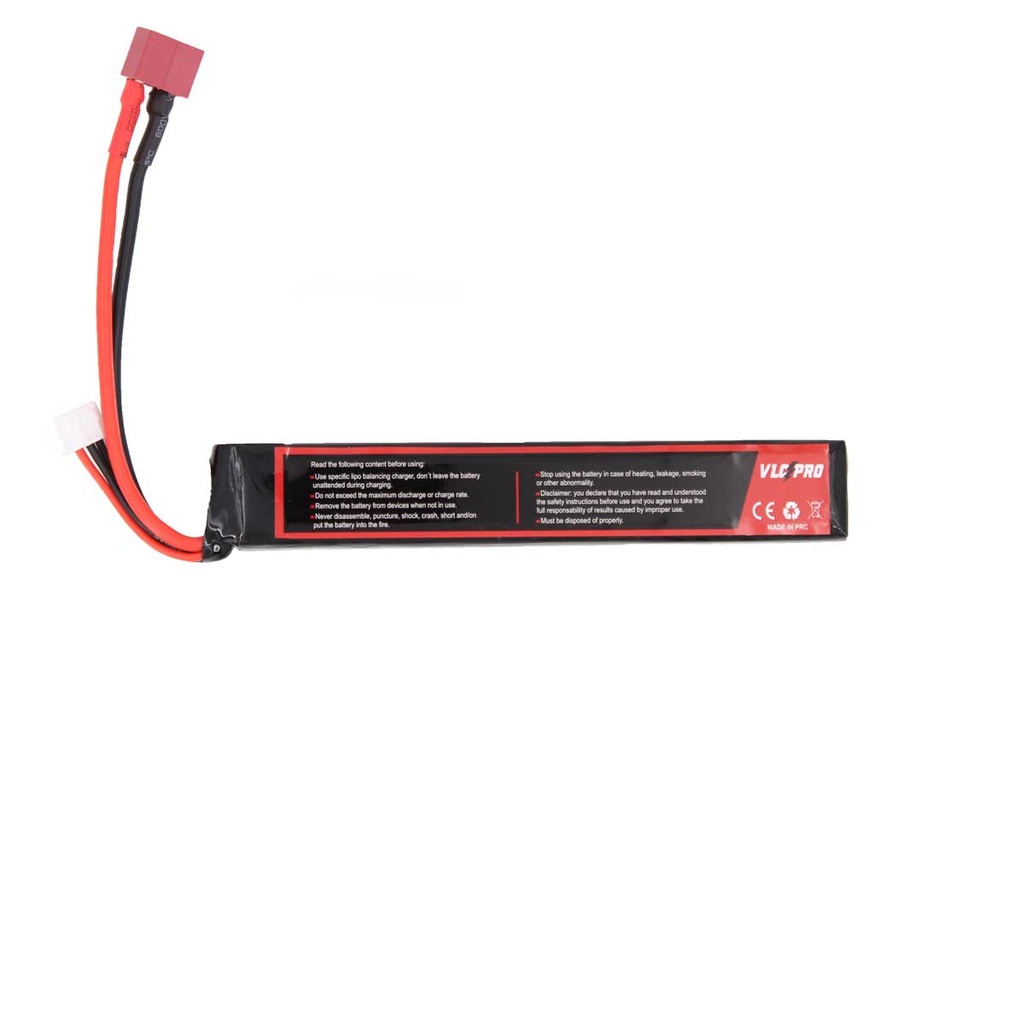 BATERIA VLC PRO LIPO 7.4V 1300MAH 25C/50C 1STICK T-DEAN NEGRA