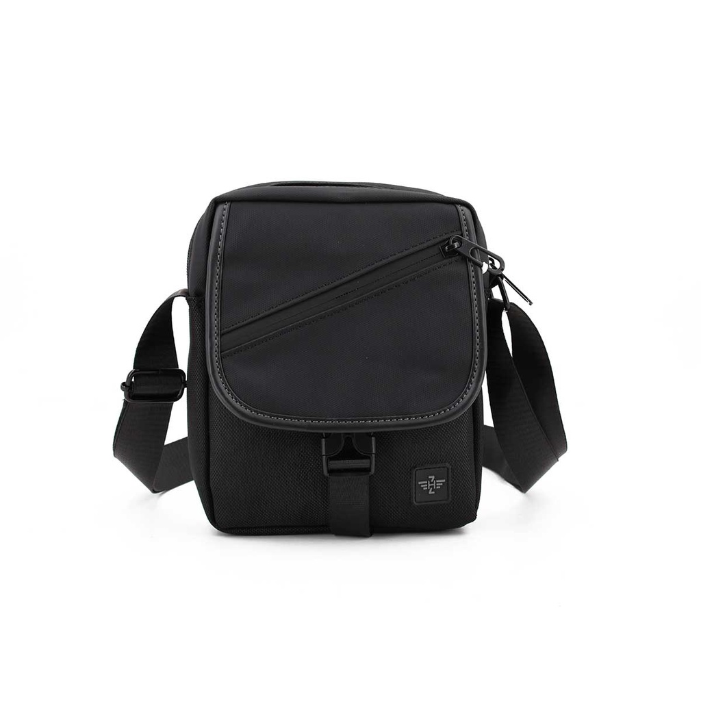 BOLSO ZH NYLON CREMALLERA TAPA NEGRO