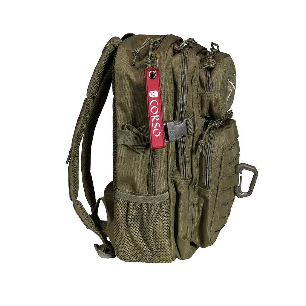 MOCHILA CORSO MOLLE C/MOSQUETON 14L VERDE