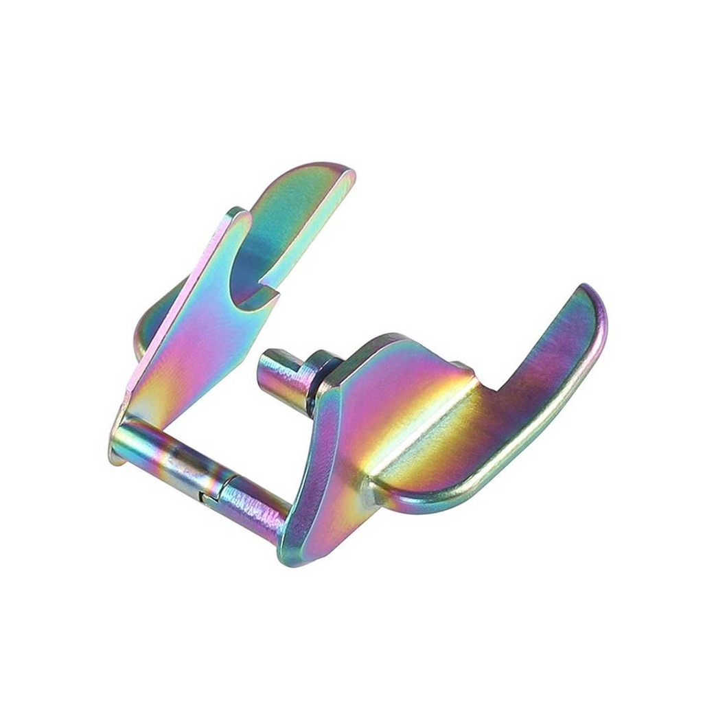 COWCOW MATCH GRADE STAINLESS STEEL THUMB SAFETY RAINBOW