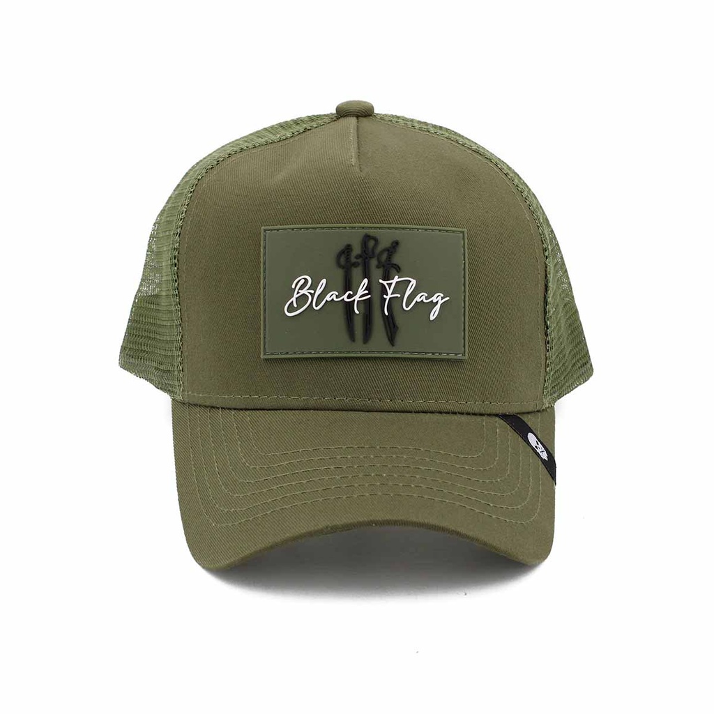 GORRA CORSO REJILLA  BLACK FLAG  VERDE