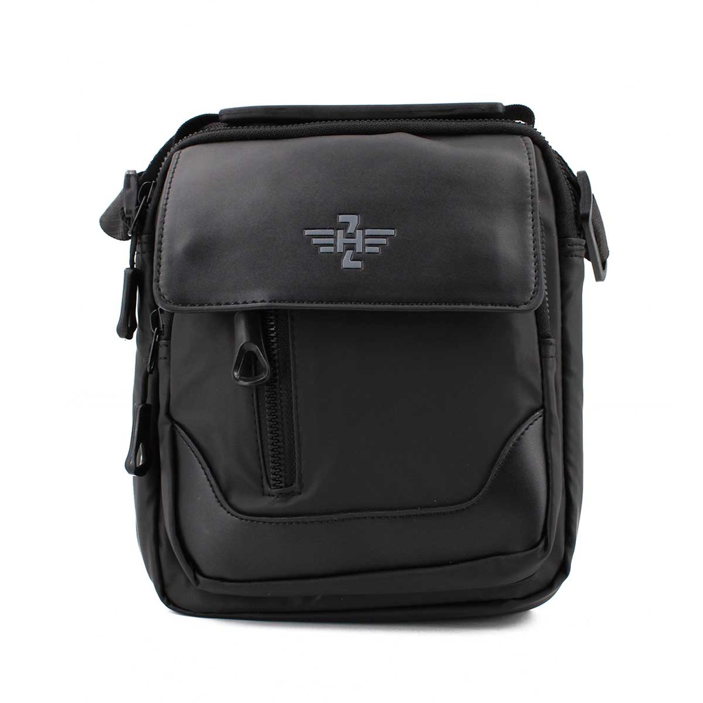 BOLSO ZH NYLON TAPA NEGRO