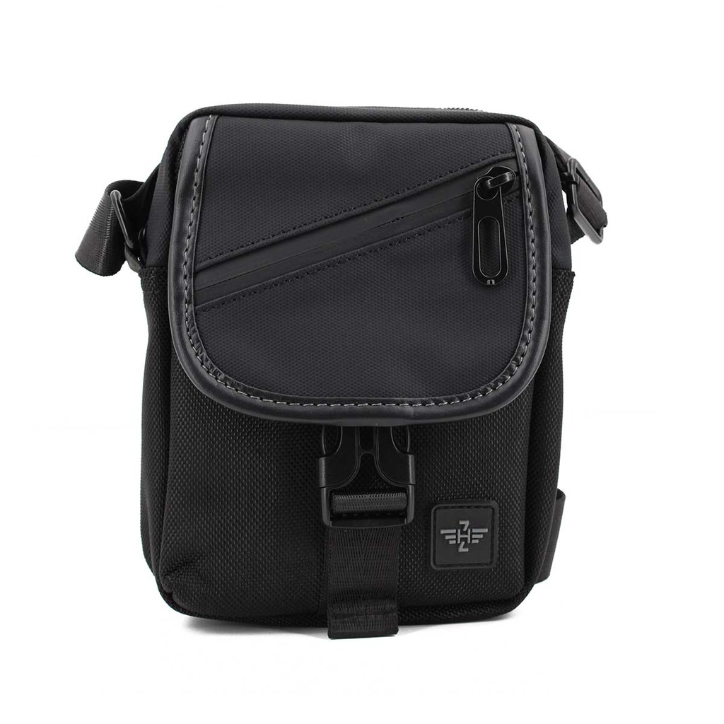 BOLSO ZH NYLON CREMALLERA TAPA NEGRO
