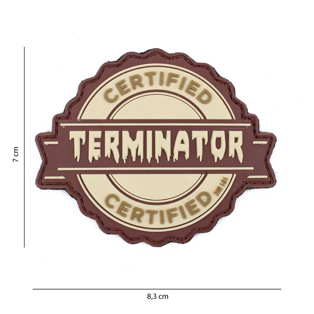 PARCHE PVC 3D TERMINATOR CERTIFIED COYOTE