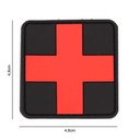 PARCHE IMMORTAL PVC MEDICO NEGRO-ROJO