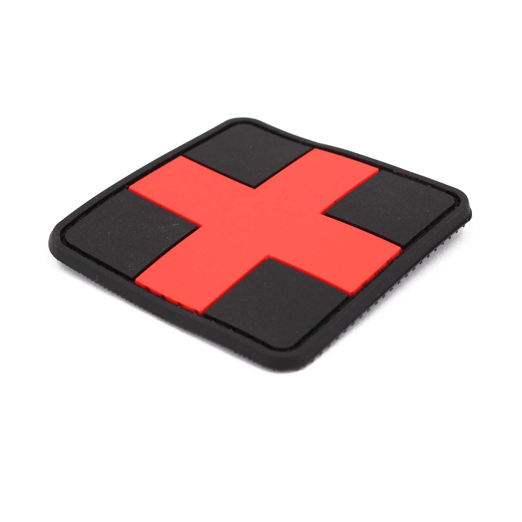 PARCHE IMMORTAL PVC MEDICO NEGRO-ROJO