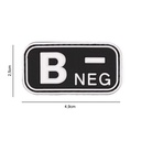 PARCHE IMMORTAL PVC GRUPO SANGUINEO B- NEGRO