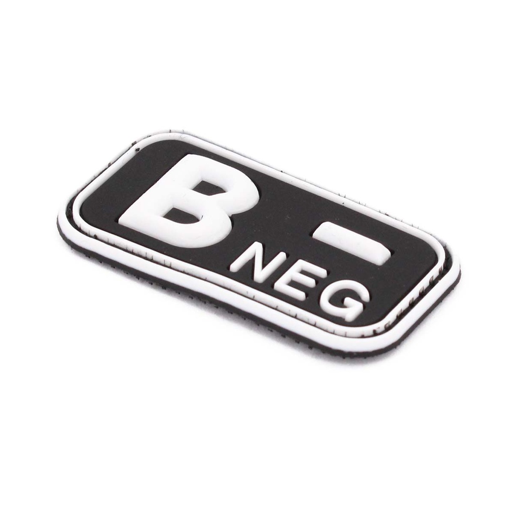 PARCHE IMMORTAL PVC GRUPO SANGUINEO B- NEGRO