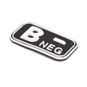 PARCHE IMMORTAL PVC GRUPO SANGUINEO B- NEGRO