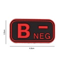 PARCHE IMMORTAL PVC GRUPO SANGUINEO B- NEGRO-ROJO