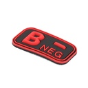 PARCHE IMMORTAL PVC GRUPO SANGUINEO B- NEGRO-ROJO