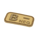 PARCHE IMMORTAL PVC GRUPO SANGUINEO B- TAN