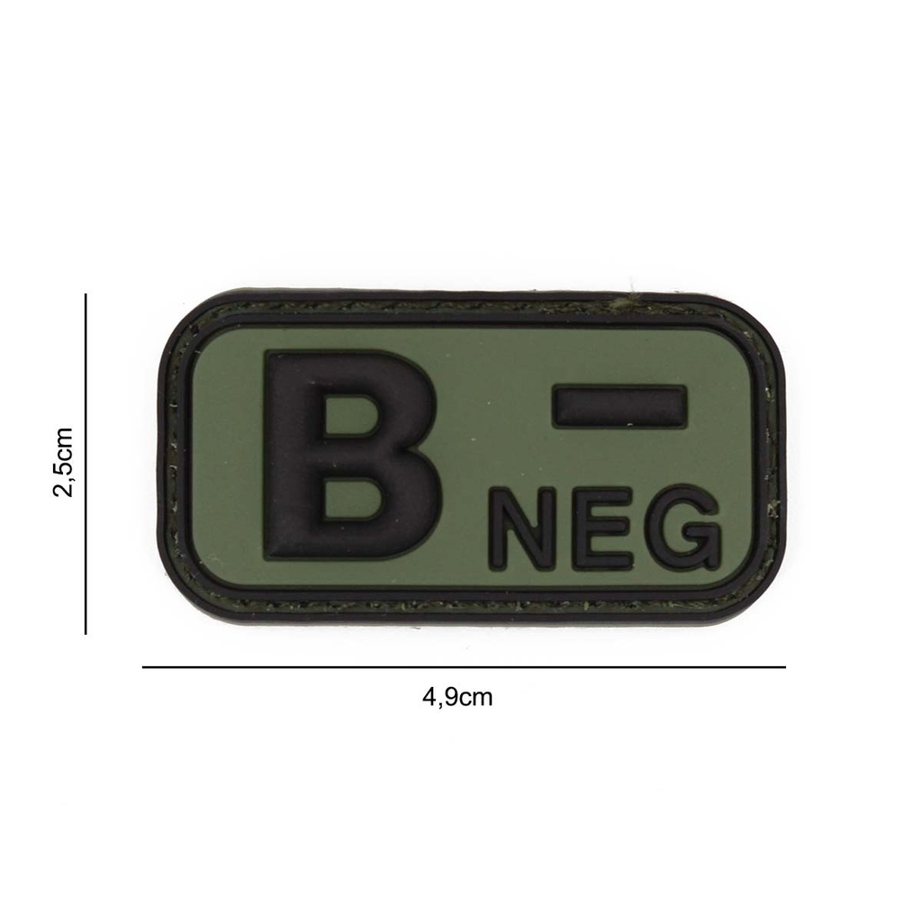 PARCHE IMMORTAL PVC GRUPO SANGUINEO B- VERDE