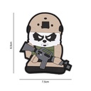 PARCHE IMMORTAL PVC 3D OSO PANDA TACTICO BEIGE-BLANCO