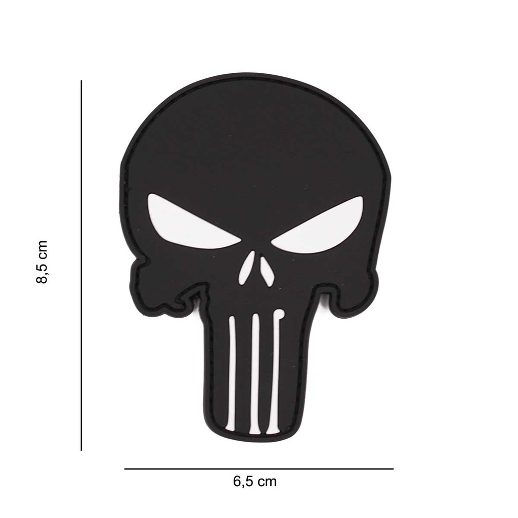 PARCHE IMMORTAL PVC PUNISHER NEGRO-BLANCO