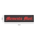 PARCHE IMMORTAL PVC 3D TIRA MEMENTO MORI NEGRO-ROJO