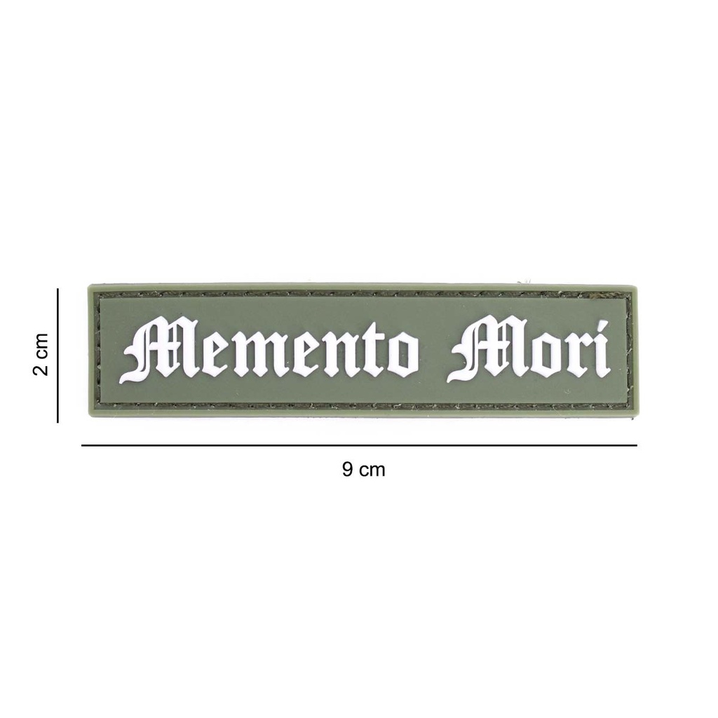 PARCHE IMMORTAL PVC 3D TIRA MEMENTO MORI VERDE