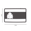 PARCHE IMMORTAL PVC BANDERA ESPAÑA NEGRO-BLANCO