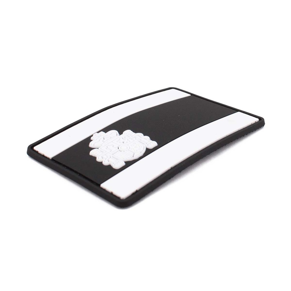 PARCHE IMMORTAL PVC BANDERA ESPAÑA NEGRO-BLANCO