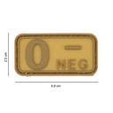 PARCHE IMMORTAL PVC GRUPO SANGUINEO 0 NEGATIVO TAN