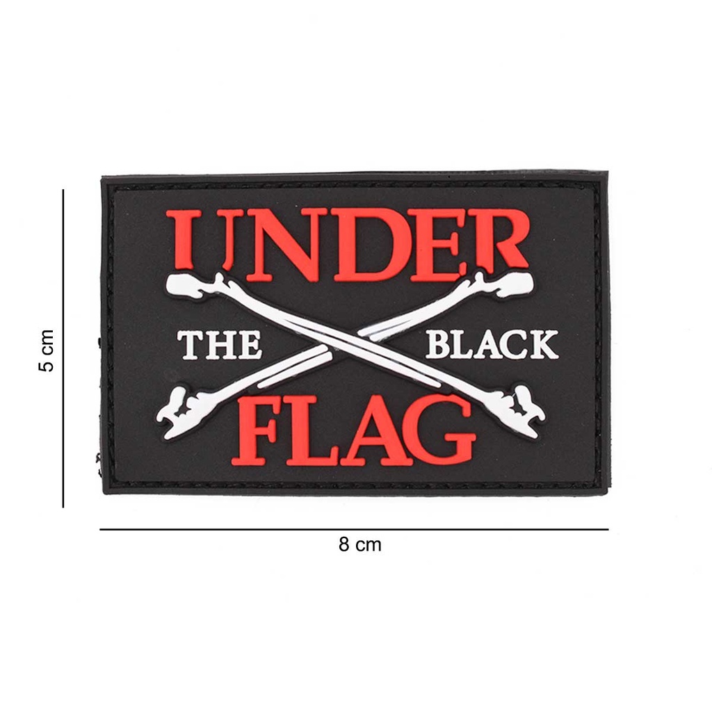 PARCHE CORSO PVC UNDER THE BLACK FLAG NEGRO