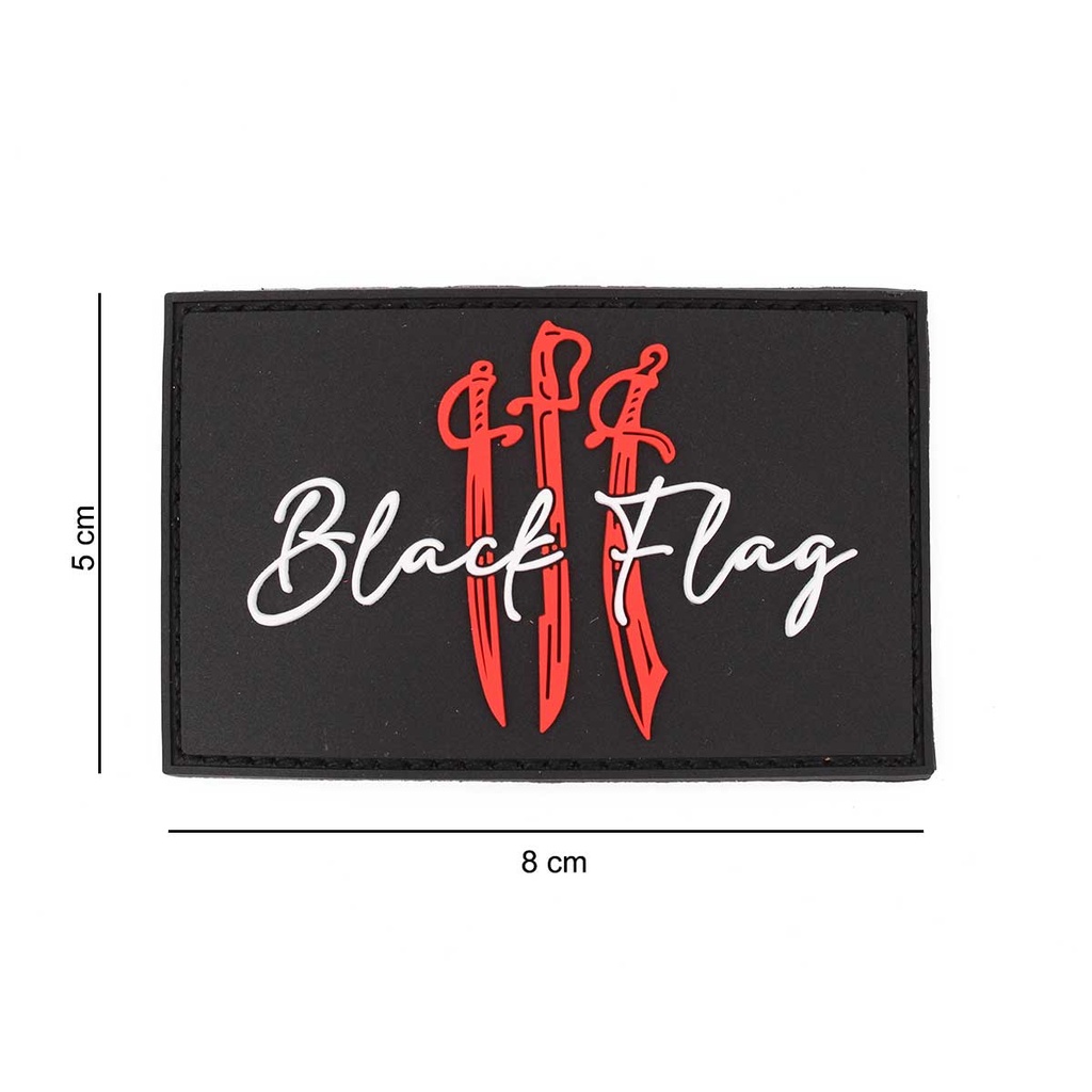 PARCHE CORSO PVC BLACK FLAG NEGRO