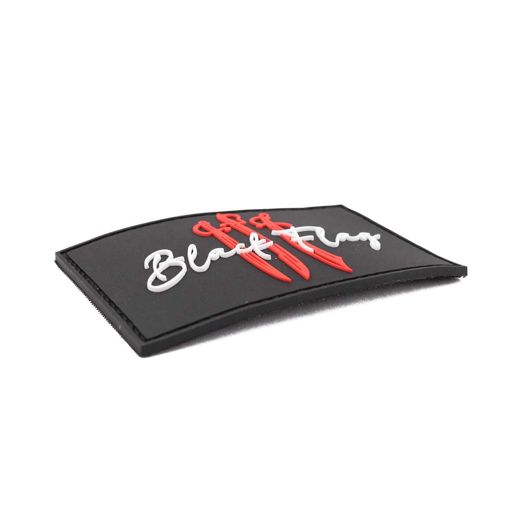 PARCHE CORSO PVC BLACK FLAG NEGRO