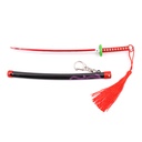 KATANA MINI LLAVERO 1162 DMSY 22 CM NEGRA/ROJA