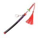 KATANA MINI LLAVERO 1162 DMSY 22 CM NEGRA/ROJA