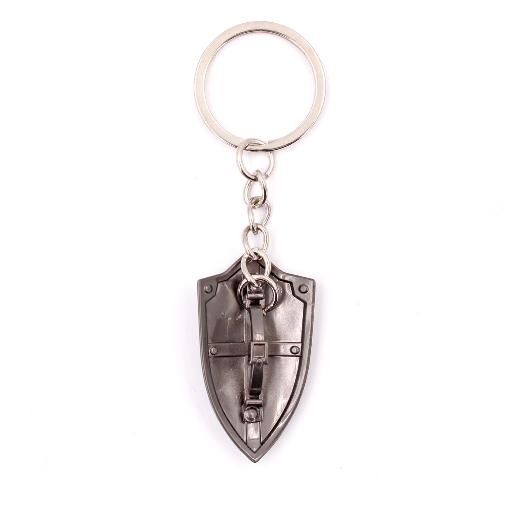 LLAVERO ESCUDO 1213 ZLD 4 CM PLATA/BLANCO