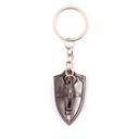 LLAVERO ESCUDO 1213 ZLD 4 CM PLATA/BLANCO