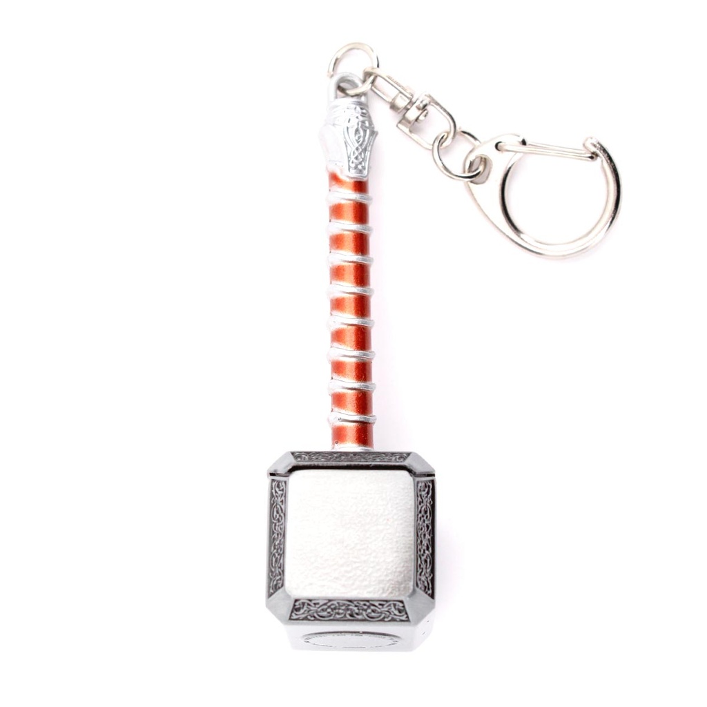 LLAVERO MARTILLO THR 8 CM PLATA/MARRON