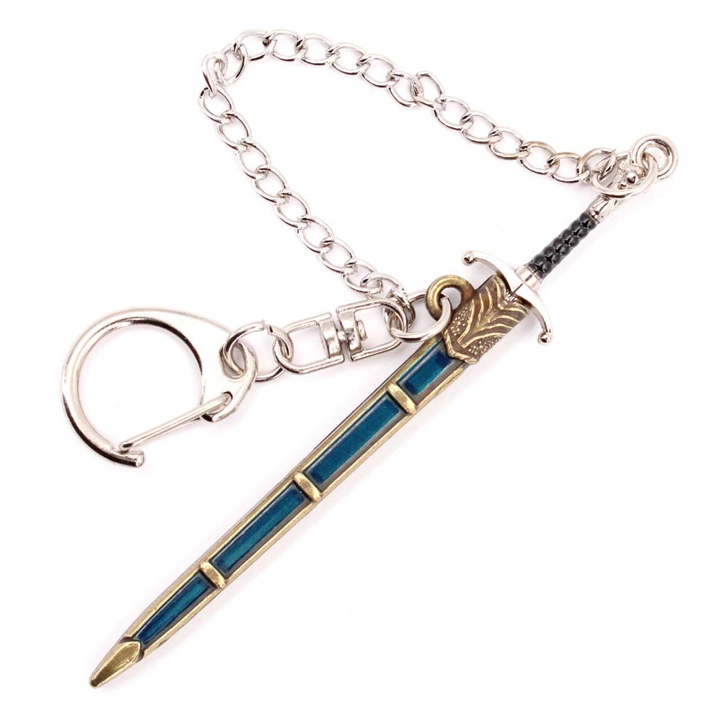 LLAVERO ESPADA 1207 GOT 9 CM PLATA