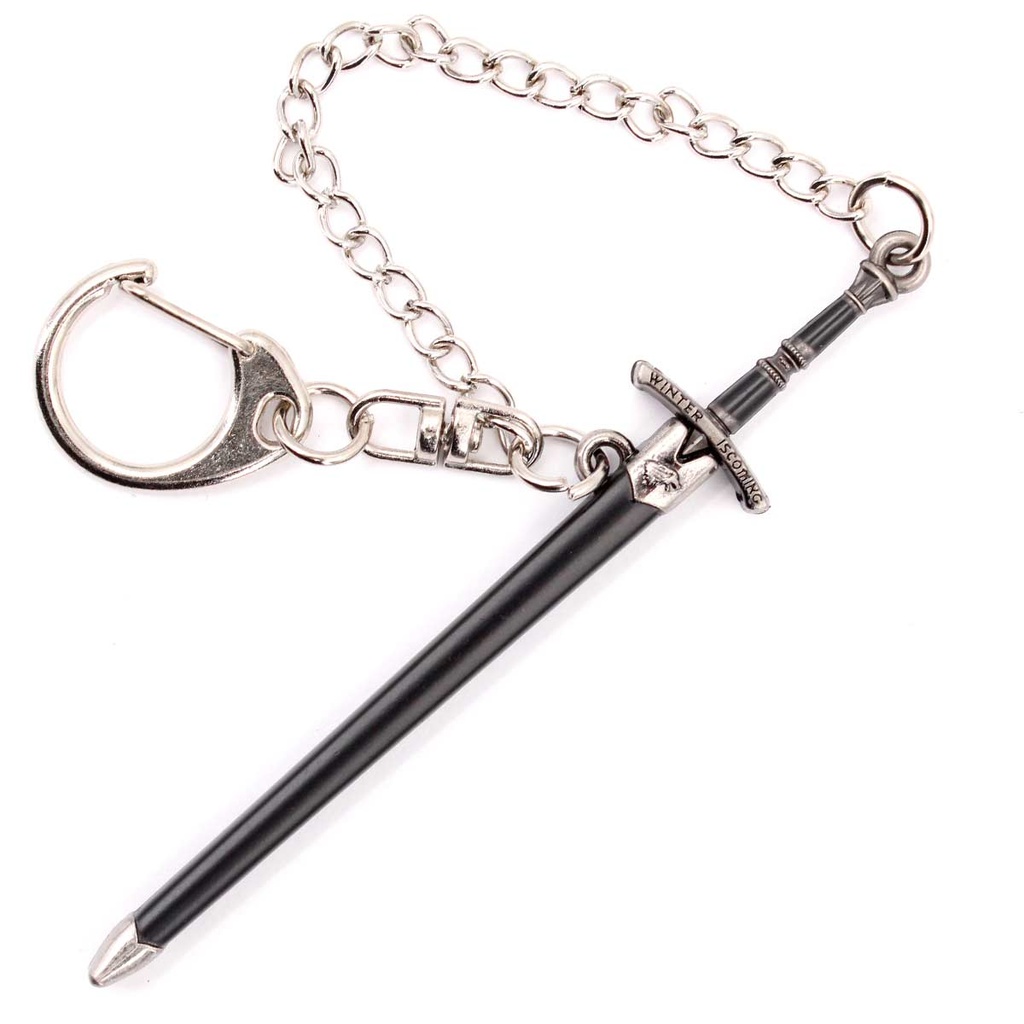 LLAVERO ESPADA 1211 GOT 9 CM PLATA/NEGRO