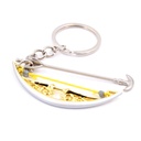 LLAVERO ARCO 1215 ZLD 6 CM PLATA/AMARILLO
