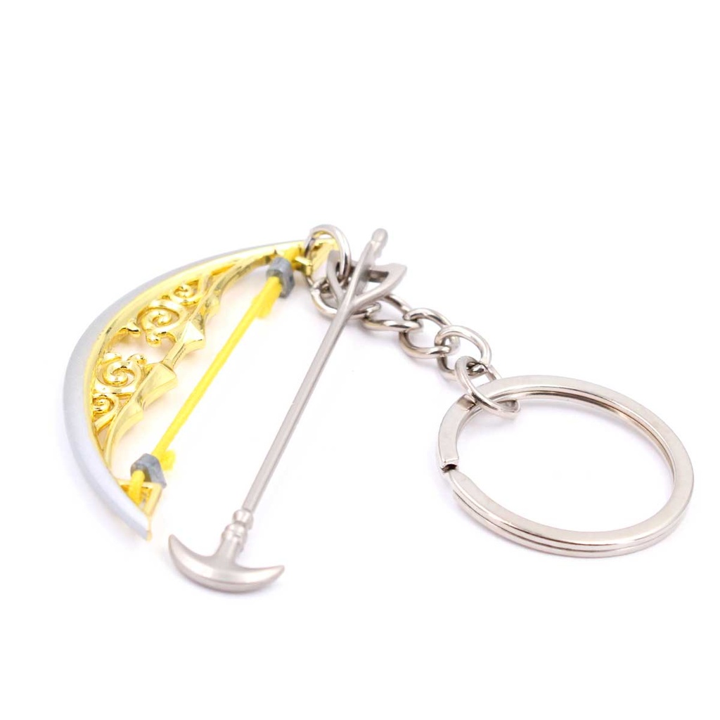 LLAVERO ARCO 1215 ZLD 6 CM PLATA/AMARILLO