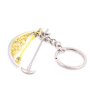 LLAVERO ARCO 1215 ZLD 6 CM PLATA/AMARILLO