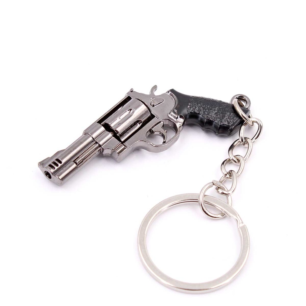 LLAVERO REVOLVER M500 5 CM PLATA