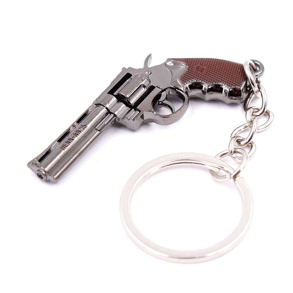 LLAVERO REVOLVER MG357 5 CM PLATA