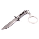LLAVERO CUCHILLO COMBAT 9 CM PLATA